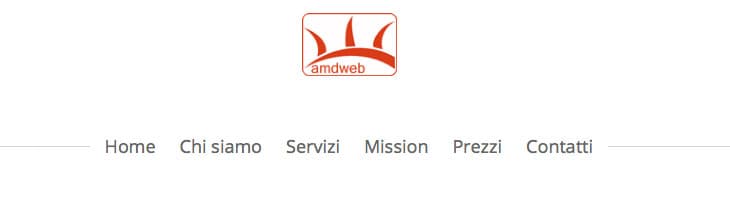 il menù di un sito il menù di un sito